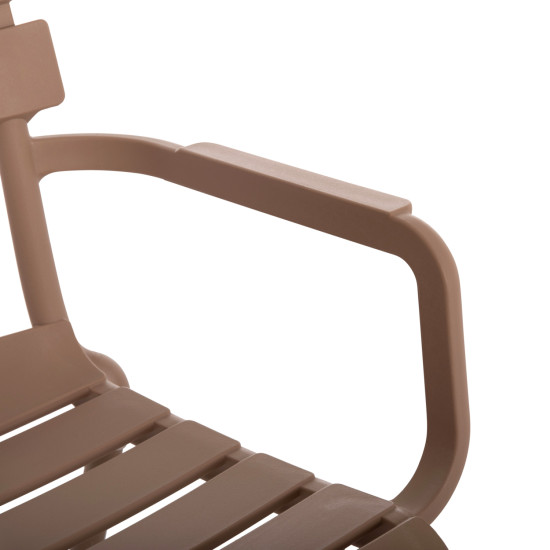 Πολυθρονα πολυπροπυλενιου philly hm6123.06 μπεζ 58,5x49x83,5υεκ. **