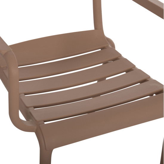 Πολυθρονα πολυπροπυλενιου philly hm6123.06 μπεζ 58,5x49x83,5υεκ. **