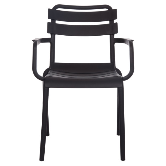 Πολυθρονα πολυπροπυλενιου philly hm6123.02 μαυρο 58.5x49x83.5υεκ. **