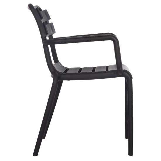 Πολυθρονα πολυπροπυλενιου philly hm6123.02 μαυρο 58.5x49x83.5υεκ. **