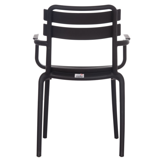 Πολυθρονα πολυπροπυλενιου philly hm6123.02 μαυρο 58.5x49x83.5υεκ. **