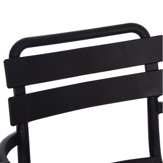 Πολυθρονα πολυπροπυλενιου philly hm6123.02 μαυρο 58.5x49x83.5υεκ. **