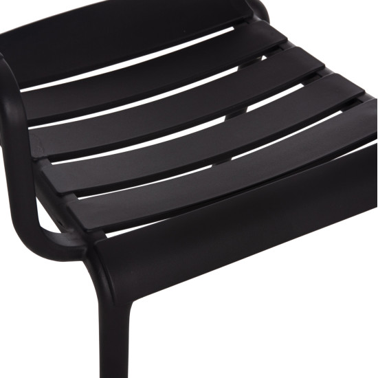 Πολυθρονα πολυπροπυλενιου philly hm6123.02 μαυρο 58.5x49x83.5υεκ. **