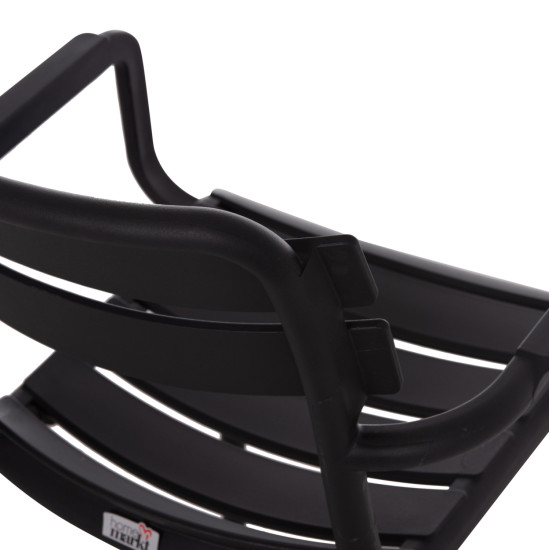 Πολυθρονα πολυπροπυλενιου philly hm6123.02 μαυρο 58.5x49x83.5υεκ. **