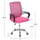 Καρεκλα γραφειου trail hm1192.35 ροζ mesh-ποδι χρωμιου 62x51x98υεκ. **
