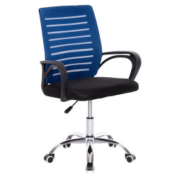 Καρεκλα γραφειου trail hm1192.36 μπλε & μαυρο mesh-ποδι χρωμιου 62x51x98υεκ. **