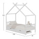 Κρεβατι παιδικο klarice hm680.03 τ.montessori-2 συρταρια-ξυλο πευκου λευκο-190x90εκ **
