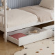 Κρεβατι παιδικο klarice hm680.03 τ.montessori-2 συρταρια-ξυλο πευκου λευκο-190x90εκ **