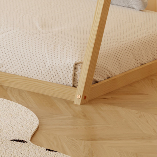 Κρεβατι παιδικο munk hm681.01 τ.montessori μασιφ ξυλο πευκου φυσικο- 190x90εκ **