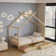 Κρεβατι παιδικο klarice hm680.01 τ.montessori-2 συρταρια-ξυλο πευκο φυσικο-190x90εκ **