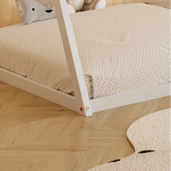 Κρεβατι παιδικο munk hm681.03 τ.montessori μασιφ ξυλο πευκου λευκο- 190x90εκ **