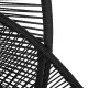 Κρεμαστη φωλια ruler hm6083 μαυρο μεταλλο και συνθ.rattan-γκρι μαξιλαρι 120x110x190υ **