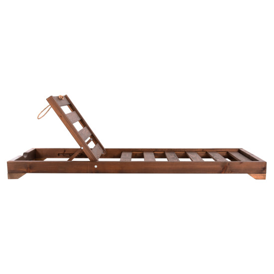 Ξαπλωστρα ikaria με ποδι hm6107.01 πευκο σε καρυδι-μονο σκελετοσ 80x208x100yεκ. ** Ξαπλωστρα ikaria με ποδι hm6107.01 πευκο σε καρυδι-μονο σκελετοσ 80x208x100yεκ. **