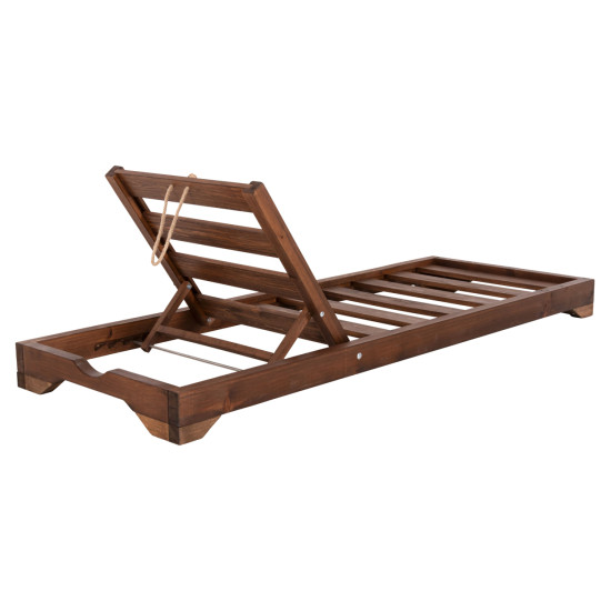 Ξαπλωστρα ikaria με ποδι hm6107.01 πευκο σε καρυδι-μονο σκελετοσ 80x208x100yεκ. ** Ξαπλωστρα ikaria με ποδι hm6107.01 πευκο σε καρυδι-μονο σκελετοσ 80x208x100yεκ. **