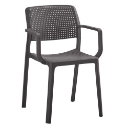 Πολυθρονα εξ.χωρου comfee hm6102.09 καφε πολυπροπυλενιο 54x57x83υεκ. **