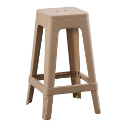 Σκαμπο πολυπροπυλενιου τετραγωνο zeb hm6128.05 καπουτσινο 35x35x65υεκ. **