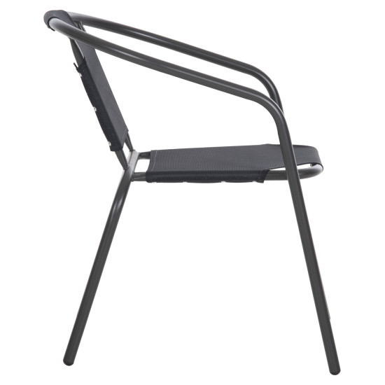 Πολυθρονα εξ.χωρου ledan hm5977.01 μεταλλo & textilene γκρi 55x58x72υεκ. **