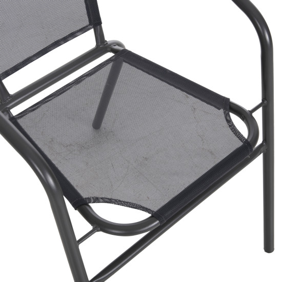 Πολυθρονα εξ.χωρου ledan hm5977.01 μεταλλo & textilene γκρi 55x58x72υεκ. **