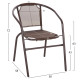 Πολυθρονα εξ.χωρου ledan hm5977.02 μεταλλo & textilene καφε 55x58x72υεκ. **