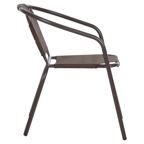 Πολυθρονα εξ.χωρου ledan hm5977.02 μεταλλo & textilene καφε 55x58x72υεκ. **
