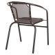 Πολυθρονα εξ.χωρου ledan hm5977.02 μεταλλo & textilene καφε 55x58x72υεκ. **