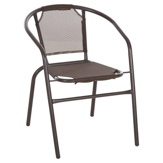 Πολυθρονα εξ.χωρου ledan hm5977.02 μεταλλo & textilene καφε 55x58x72υεκ. **