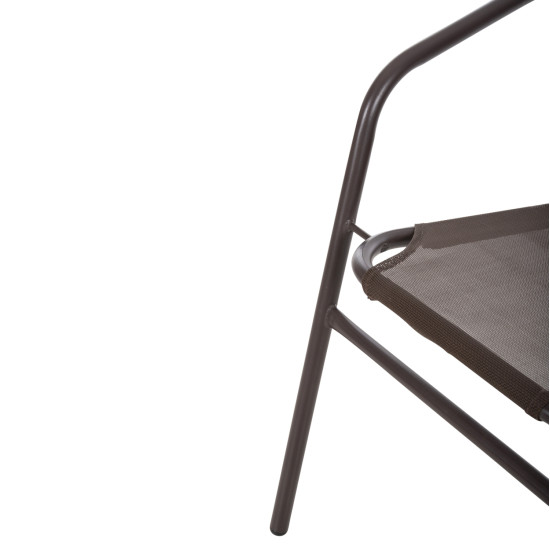 Πολυθρονα εξ.χωρου ledan hm5977.02 μεταλλo & textilene καφε 55x58x72υεκ. **