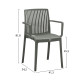 Πολυθρονα πολυπροπυλενιου ida hm6127.04 dark olive 41,3x54,2x81,8υεκ. **