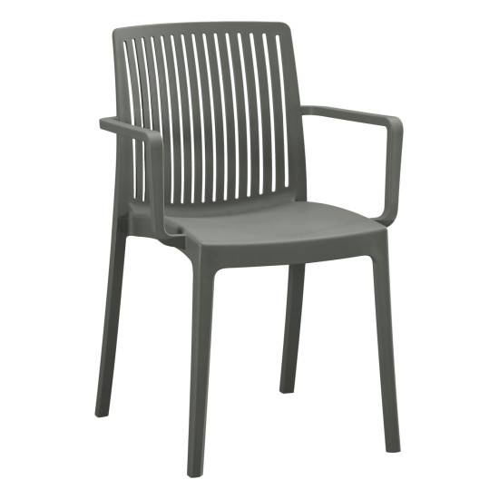 Πολυθρονα πολυπροπυλενιου ida hm6127.04 dark olive 41,3x54,2x81,8υεκ. **