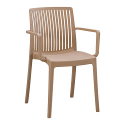 Πολυθρονα πολυπροπυλενιου ida hm6127.05 καπουτσινο 41,3x54,2x81,8υεκ. **