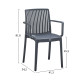 Πολυθρονα πολυπροπυλενιου ida hm6127.03 γκρι 41,3x54,2x81,8υεκ. **
