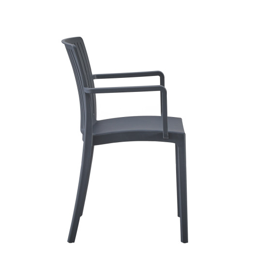 Πολυθρονα πολυπροπυλενιου ida hm6127.03 γκρι 41,3x54,2x81,8υεκ. **