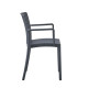 Πολυθρονα πολυπροπυλενιου ida hm6127.03 γκρι 41,3x54,2x81,8υεκ. **