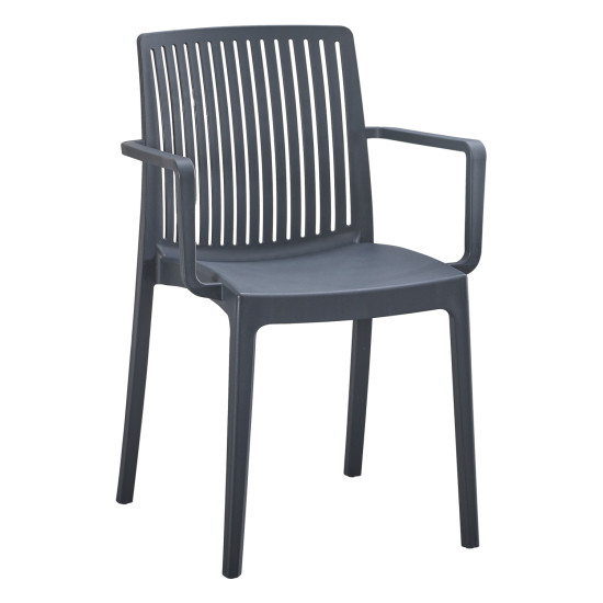 Πολυθρονα πολυπροπυλενιου ida hm6127.03 γκρι 41,3x54,2x81,8υεκ. **