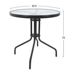 Σετ εξωτ. χωρου 3τμχ hm10711 γκρι μεταλλο-γυαλι ασφαλειασ-γκρι textilene ** Σετ εξωτ. χωρου 3τμχ hm10711 γκρι μεταλλο-γυαλι ασφαλειασ-γκρι textilene **