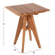 Τραπεζι τετραγωνο leo hm9860.11 μασιφ ξυλο τεακ 60x60x75υεκ. **