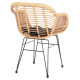 Πολυθρονα με μαξιλαρι μεταλλικη allegra hm5450.31 με wicker μπεζ 58x59x82υ **