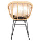 Πολυθρονα με μαξιλαρι μεταλλικη allegra hm5450.31 με wicker μπεζ 58x59x82υ **