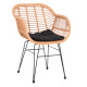 Πολυθρονα με μαξιλαρι μεταλλικη allegra hm5450.31 με wicker μπεζ 58x59x82υ **