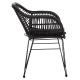 Πολυθρονα με μαξιλαρι μεταλλικη allegra hm5450.32 με wicker μαυρο 58x59x82υεκ. **