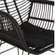 Πολυθρονα με μαξιλαρι μεταλλικη allegra hm5450.32 με wicker μαυρο 58x59x82υεκ. **