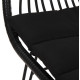 Πολυθρονα με μαξιλαρι μεταλλικη allegra hm5450.32 με wicker μαυρο 58x59x82υεκ. **