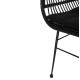Πολυθρονα με μαξιλαρι μεταλλικη allegra hm5450.32 με wicker μαυρο 58x59x82υεκ. **