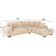 Καναπεσ γωνια (δεξια) coven hm3266.01r εκρου υφασμα 298x102-208x85υεκ. **
