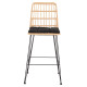Σκαμπο μεσ.υψουσ allegra hm5643.11 μεταλλο&μαξιλαρι μαυρο-wicker μπεζ 50x55x103υεκ. **