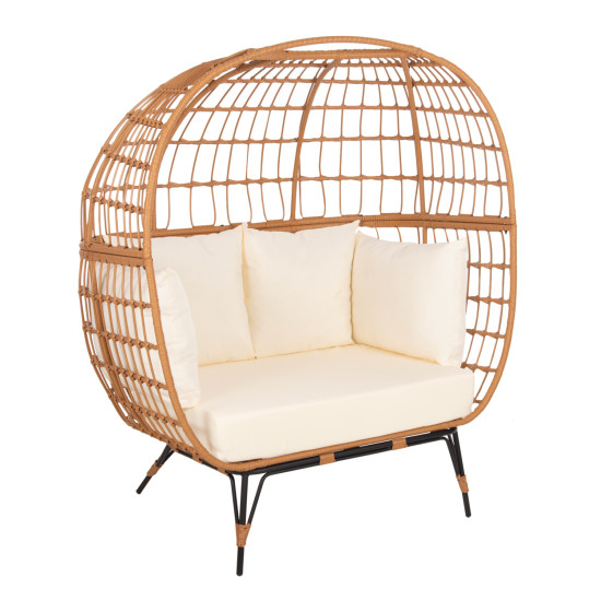 Πολυθρονα φωλια miami 2 ατομων τυπου rattan hm5870.11 132.5x90x154υεκ **