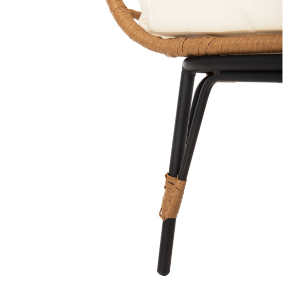 Πολυθρονα φωλια miami 2 ατομων τυπου rattan hm5870.11 132.5x90x154υεκ **