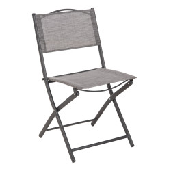 ΠΤΥΣΣΟΜΕΝΗ ΚΑΡΕΚΛΑ MAG HM5971.01 ΓΚΡΙ ΜΕΤΑΛΛΟ-ΓΚΡΙ TEXTILENE 45x51x81Υεκ. - 4τεμ **