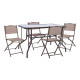 Σετ εξ.χωρου 5τμχ mag hm21034 τραπεζι adam & 4 πτυσσομενεσ καρεκλεσ-καφε **