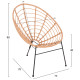 Πολυθρονα τυπου φωλια μεταλλικη allegra hm5458.11 με wicker μπεζ 73x78x88υεκ. **